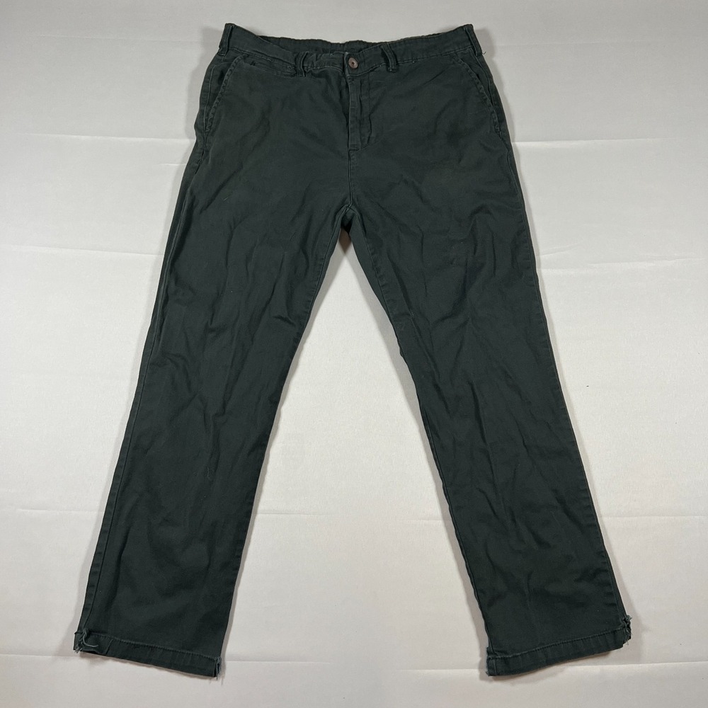 American Rag Chino Pants Mens 34 Black Cotton Comfort Stretch Mid Rise Straight